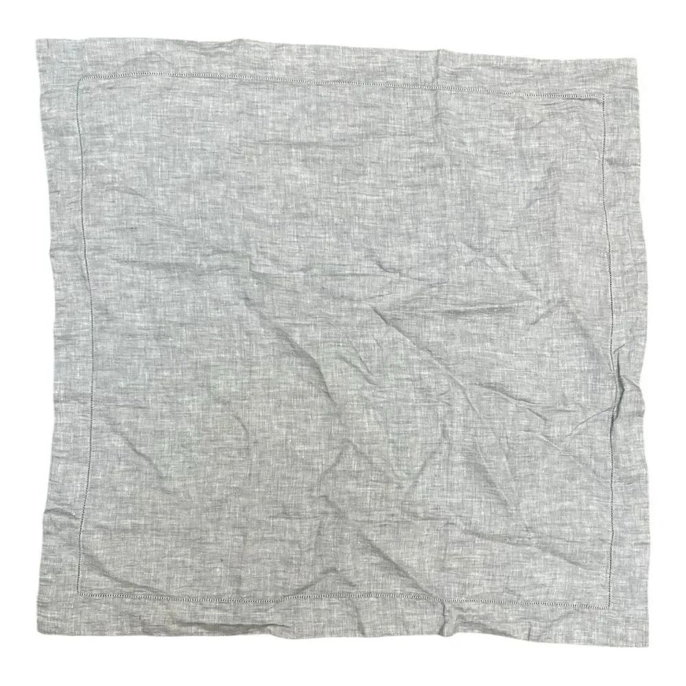 Pottery Barn Gray Linen Square Euro Sham 26x26